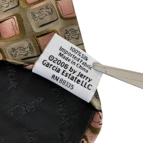 J Garcia Tie Fish Ltd Edition Collection 42 Pink Green Silk Geometric 2006 - Picture 5 of 5